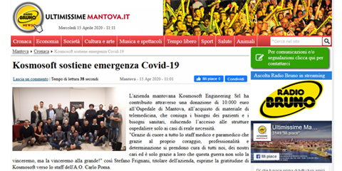 Article Kosmosoft supports Coronavirus emergency